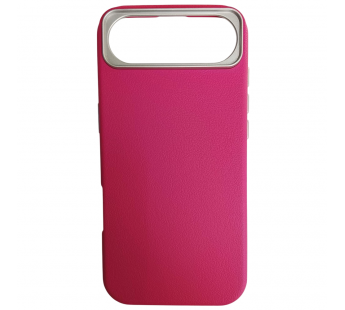 Чехол пластиковый iPhone 17 Air ЭкоКожа с ободком фуксия#2132432