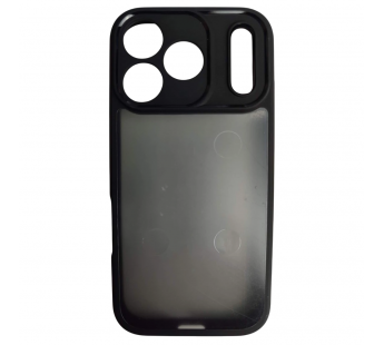 Чехол силикон-пластик iPhone 17 Pro Max матовый с окантовкой черный#2118478