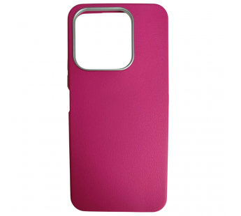 Чехол пластиковый Honor X6C ЭкоКожа с оободком фуксия#2118424