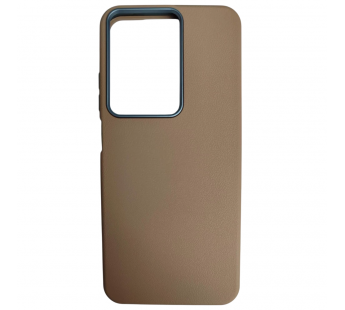 Чехол пластиковый Xiaomi Redmi A5/POCO C71 ЭкоКожа с оободком коричневый#2118466