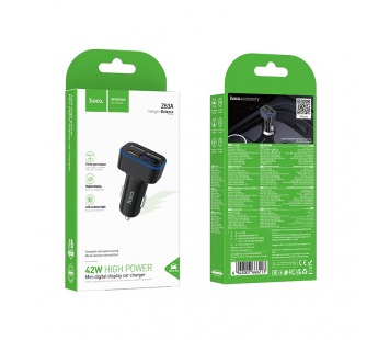 АЗУ Hoco NZ63A 42W, быстрая зарядка (PD30W+QC3.0), 2C1A, цвет черный#2118206