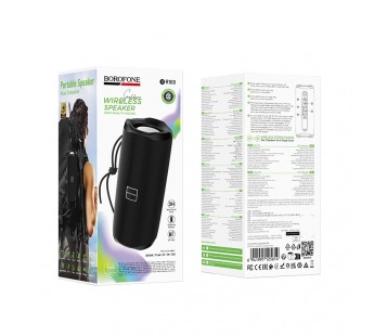 Колонка беспроводная Borofone BR100 (AUX/TF/USB), цвет черный#2118205