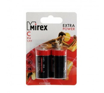Элемент питания Mirex R14 / C 1,5V  2 шт (2/12/96), ecopack#2118865