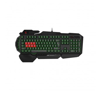 Клавиатура проводная игровая A4TECH Bloody B318 USB Multimedia Gamer LED  (подставка для запястий), черная (1/10)#2118989
