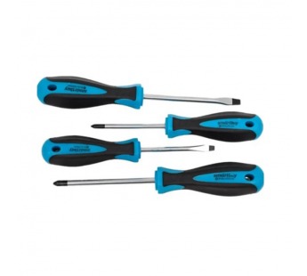 Набор отверток SMARTBUY 4 предмета: 2шт шлицевые и 2шт крестовые, намагниченный наконечник, CR-V (1/32)#2120086