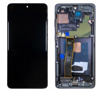 Дисплей для Samsung Galaxy S20 Ultra (G988B) модуль с рамкой Черный - (Soft OLED, 120 Гц) (Full Size)#2123000