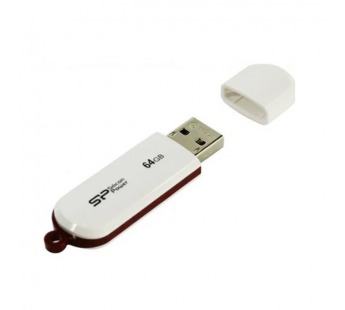 USB  64GB  Silicon Power  LuxMini 320  белый#2119131