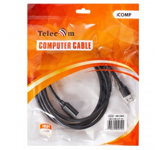 Кабель удлинительный USB 3.0 Am-Af 1.8m TELECOM черный (TUS708-1.8M) (1/75)#2119192
