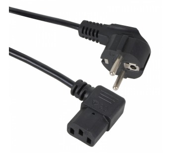 Кабель компьютер--> розетка 220V EU (угол-угол) <VDE> 3GX0,5mm2, 1,8m, медь, VCOM <CE021R-CU0.5-1.8M> (1/50)#2119179