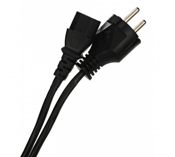 Кабель компьютер--> розетка 220V EU (прямой) <VDE> 3GX1,0мм2, 1,8m, медь, TELECOM <TE021-CU1.0-1.8>(1/100)#2119152