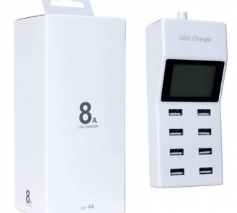 Сетевое зарядное устройство HUB-801 8USB Ports+LCD Fast Charger#2120426