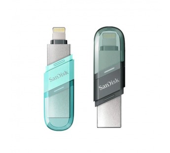 USB 3.1  256GB  SanDisk  Flip iXpand (Type A + Lightning)  голубой/серебро#2134727