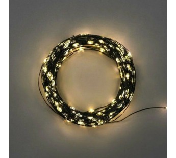 Гирлянда светодиодная Роса с контроллером 30м, 300LED, БЕЛЫЙ, IP20, 230В, зеленый провод NEON-NIGHT (1/48)#2119212