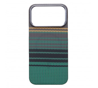 Чехол-накладка - MosBros (PC) для "Apple iPhone 17 Pro" (LF115) (тех. уп.) (black/green) (242692)#2120668