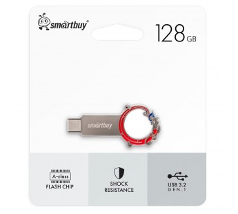 UFD 3.0/3.1 Smartbuy 128GB Metal Snake Dual Type-C/Type-A (SB128GB3MSN)#2119231