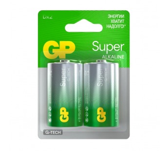 Батарейка GP ULTRA G-Tech LR20 D BL2 Alkaline 1.5V (2/20/160)#2119302
