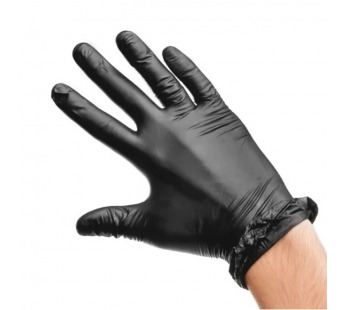 Перчатки Aviora L винил неопудренные 100шт. черный (1/10)#2119308
