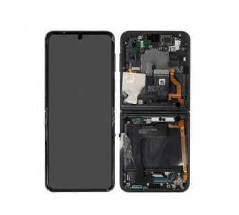 Дисплей для Samsung F721B Galaxy Z Flip 4 в рамке + тачскрин (черный) 100% (основной)#2142402