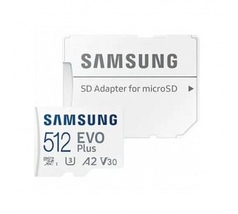 MicroSDXC  512GB  Samsung Class 10 Pro Plus A2 V30 U3 (R/W 180/130 MB/s) + SD адаптер#2119848