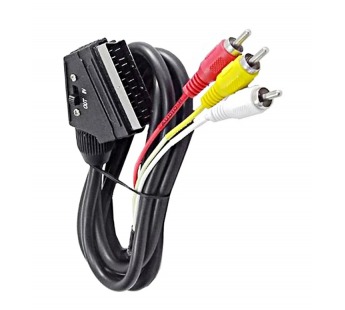 Кабель соединительный SCART to 3RCA SK16 (с переключателем) 1.5м#2125336