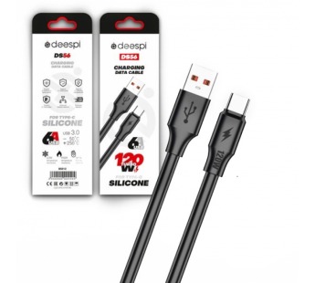 Кабель USB - TypeC DEESPI DS56 Silicone 120W (черный) 1м#2120376