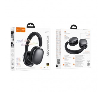 Наушники Bluetooth накладные с микрофоном Hoco W63 ANC, цвет черный#2133027