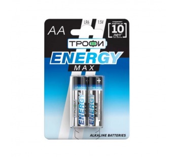 Элемент питания Трофи LR6-2BL ENERGY MAX  Alkaline (40/320/15360)#2120573