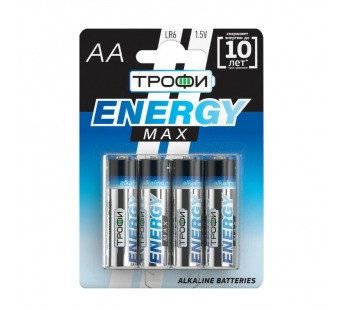 Элемент питания Трофи LR6-4BL ENERGY MAX  Alkaline (40/640/20480)#2120575