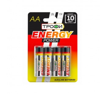 Элемент питания Трофи LR6-4BL ENERGY POWER Alkaline (40/640/20480)#2120576