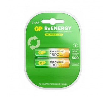 Аккумулятор бытовой GP HR6 AA BL2 NI-MH 1800mAh в пластиковой упаковке клемшел (2/20/200)#2120587