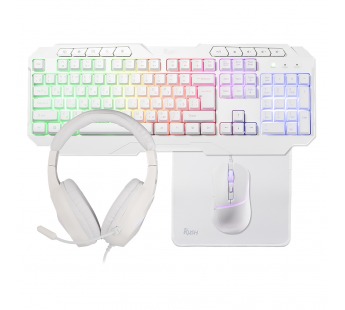 Набор игровой клавиатура+мышь+гарнитура+коврик Smartbuy F10 белый (SBC610GW)/4#2120913