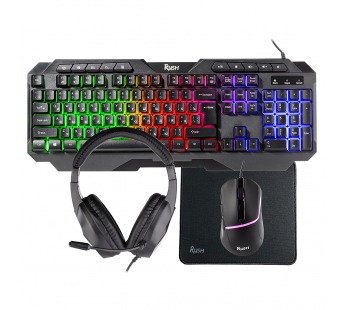 Набор игровой клавиатура+мышь+гарнитура+коврик Smartbuy F10 черный (SBC610GK)/4#2120911