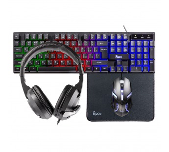 Набор игровой клавиатура+мышь+гарнитура+коврик Smartbuy F12 черный (SBC612GK) /4#2120903