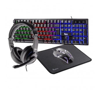 Набор игровой клавиатура+мышь+гарнитура+коврик Smartbuy F12 черный (SBC612GK) /4#2120904