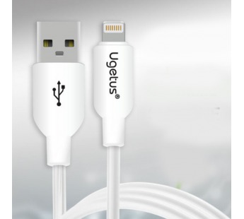 Кабель USB - Lightning 8pin, 1,0м, Ugetus RC14, силикон, белый , шт#2128023
