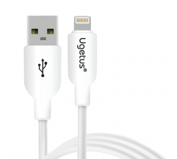 Кабель USB - Lightning 8pin, 1,0м, Ugetus RC14, силикон, белый , шт#2141656