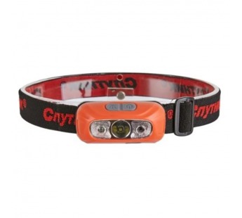 Фонарь налобный Спутник SL550 3W LED от аккумулятора 3 режима черный красный#2122290