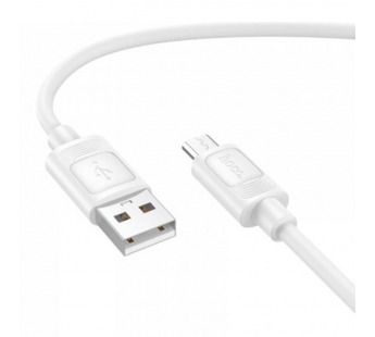 Кабель USB - Micro USB HOCO X122 (2.4A/1m/силиконовый) белый#2122864