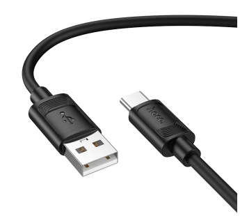 Кабель USB - Type-C HOCO X122 (3A/1m/силиконовый) черный#2122867