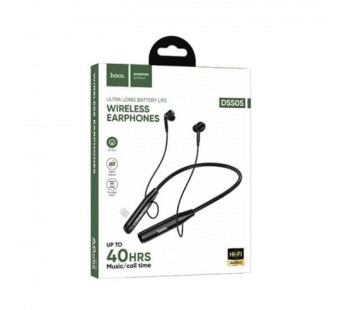 Беспроводные спорт наушники HOCO DSS05 (40 ч/300 mAh) черные#2131666