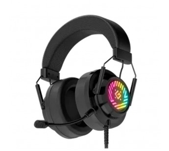 Гарнитура игровая DEFENDER Grendel черный, RGB, провод 2 м (1/20)#2123603