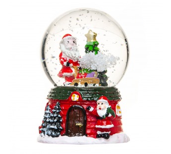 Декор - Снежный шар (подставка "Дед мороз") (red/green) (243467)#2124369