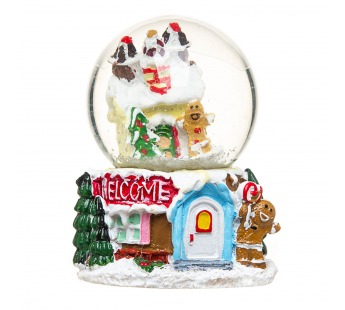 Декор - Снежный шар (подставка "Пряничный домик") (blue/green) (243466)#2124371