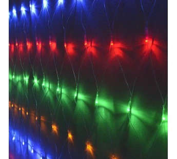 Гирлянда светодиодная "Сетка" 144 мультиколор, 1,0м x 1,5м, 8 режимов,IP20,220V ML-144M "Funray"#2123743
