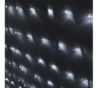 Гирлянда светодиодная "Сетка" 144, холодный белый, 1,0м x 1,5м, 8 режимов,IP20,220V ML-144W "Funray"#2123748