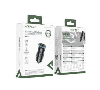 АЗУ ACEFAST B16 95W, быстрая зарядка (PD65W+QC3.0), 1C1A, цвет черный#2132109