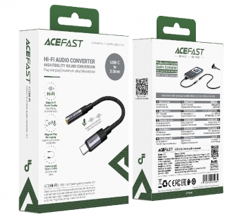 Аудиосоединитель/переходник Acefast J12 (Type-C 3,5мм) черный#2124669