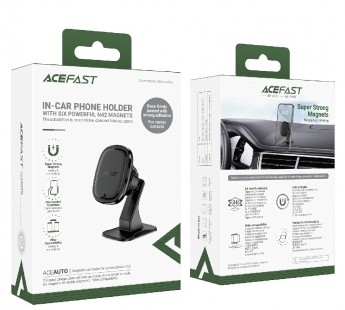 Держатель магнитный для телефона Acefast D35, на скотче, черный#2124671