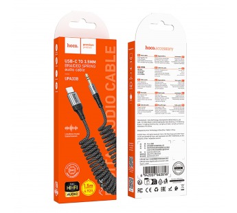 Кабель Type-C - 3.5mm Hoco UPA33B Nuevo 100см   (black) (241486)#2125325