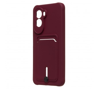 Чехол-накладка - SC304 с картхолдером для "Xiaomi Poco M7 Plus" (bordo) (241669)#2125256